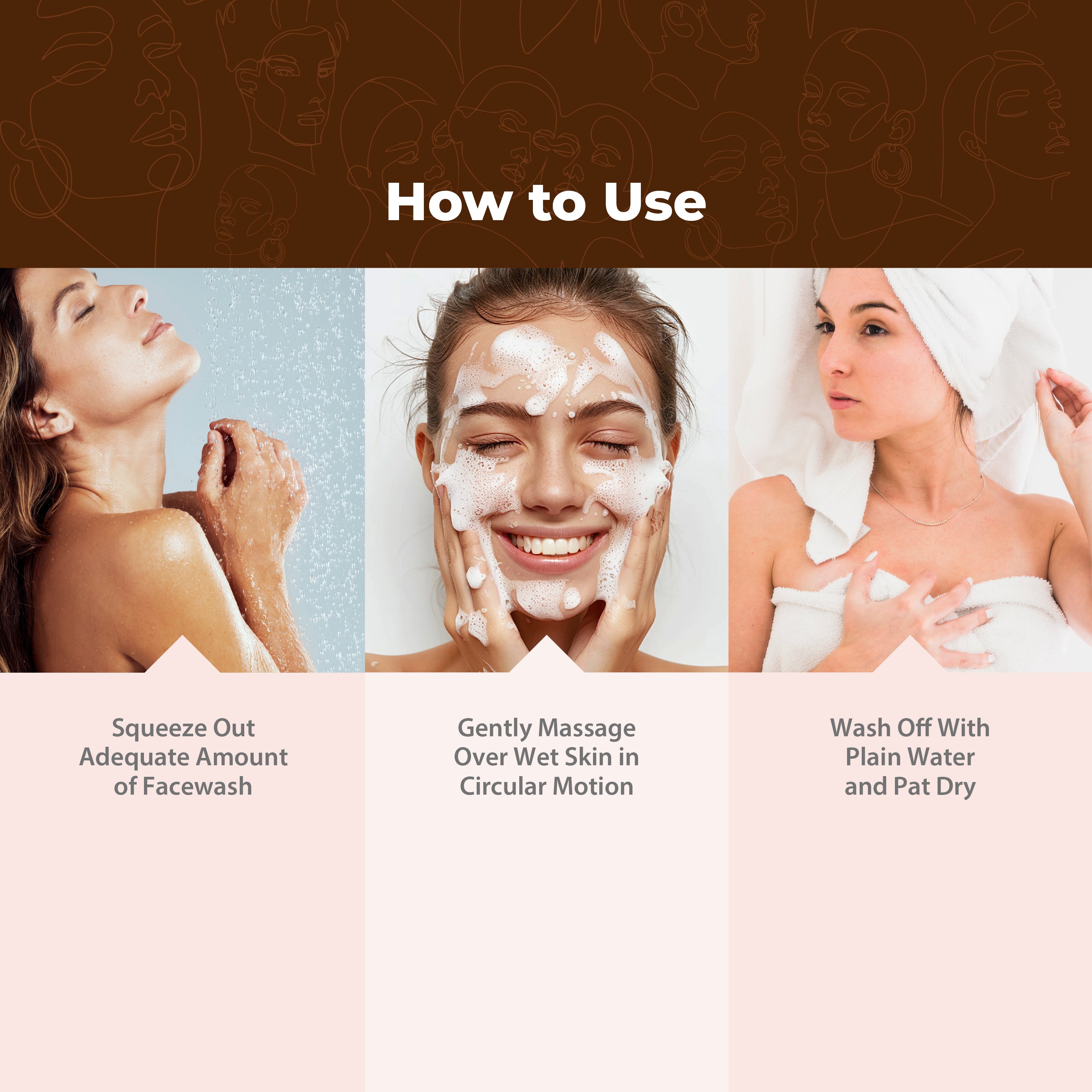 men and woman face wash