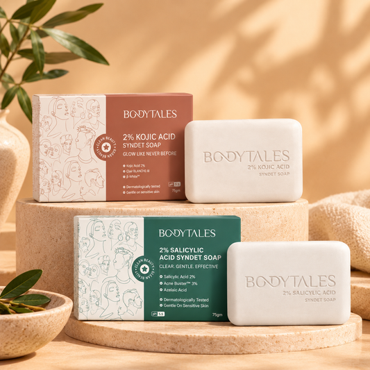 Kojic Acid & Salicylic Acid Syndet Soap Combo | Pigmentation, Acne & Excess Oil Care