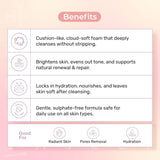 PDRN Mousse Cleanser with Niacinamide for Pore Care & Hydration - 100 G